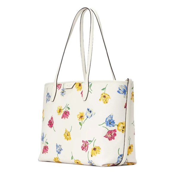 New Kate Spade Sutton Tulip Toss Printed Medium Tote - Picture 5 of 5